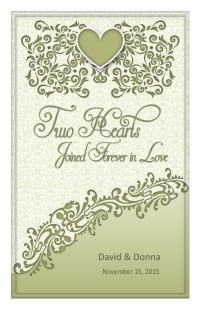 Wedding Program Cover Template 12A - Version 1